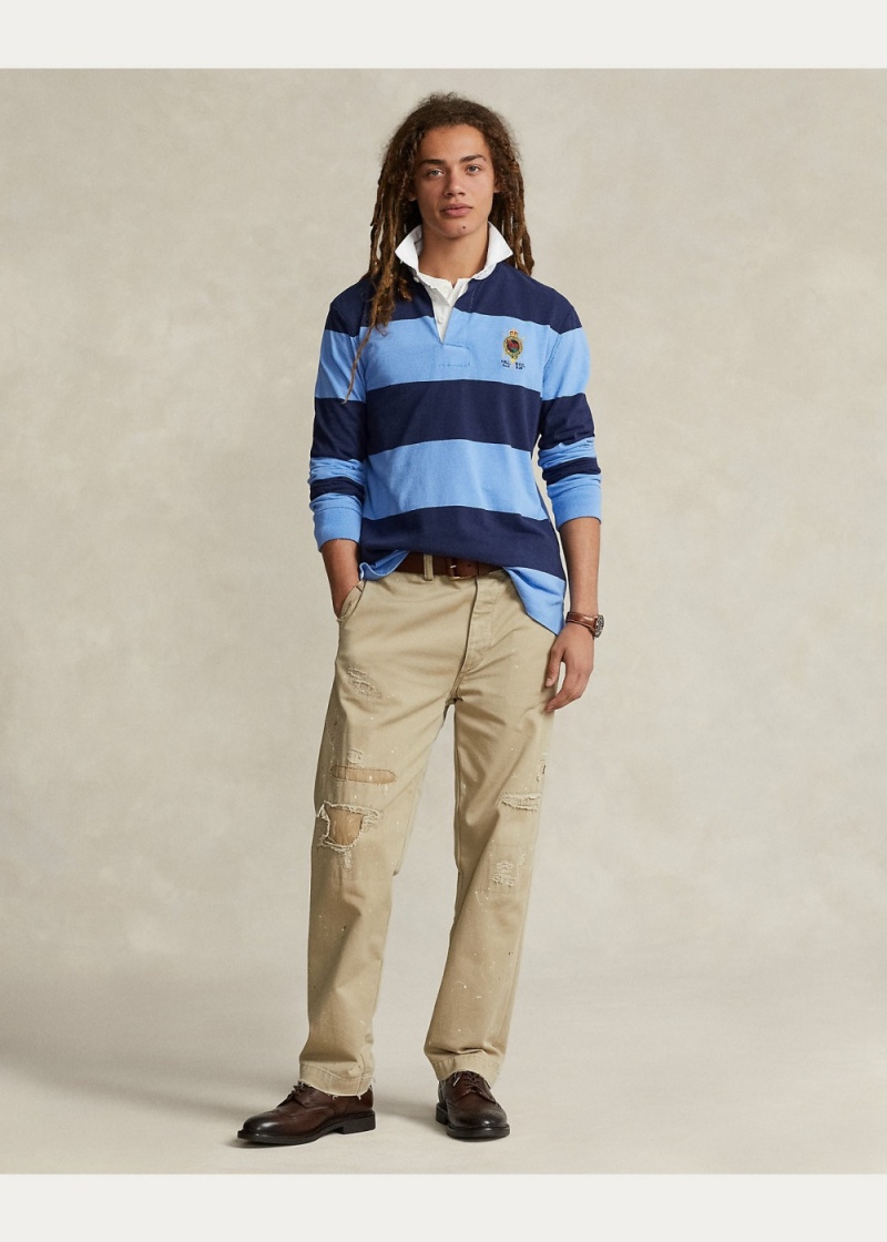 Camisa Polo Classic Fit A Rayas Jersey Rugby Shirt Hombre Multicolor | LEHK76328 - vista 3