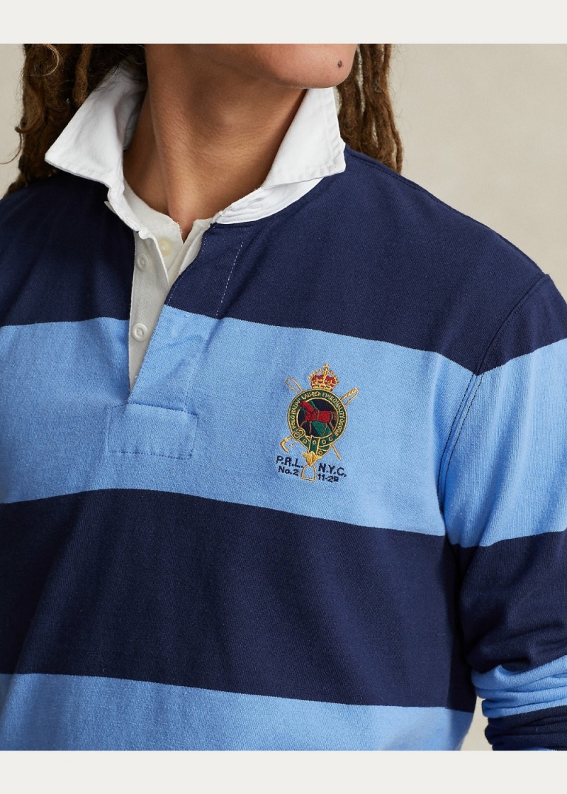 Camisa Polo Classic Fit A Rayas Jersey Rugby Shirt Hombre Multicolor | LEHK76328 - vista 5