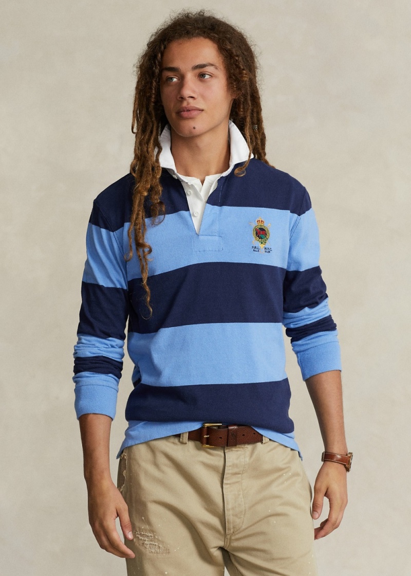 Camisa Polo Classic Fit A Rayas Jersey Rugby Shirt Hombre Multicolor | LEHK76328 - vista 1