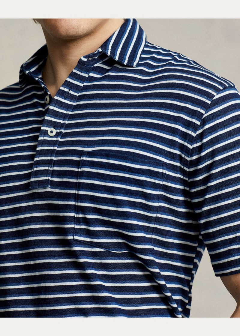Camisa Polo Classic Fit A Rayas Jersey Hombre Multicolor | AHUI28341 - vista 5