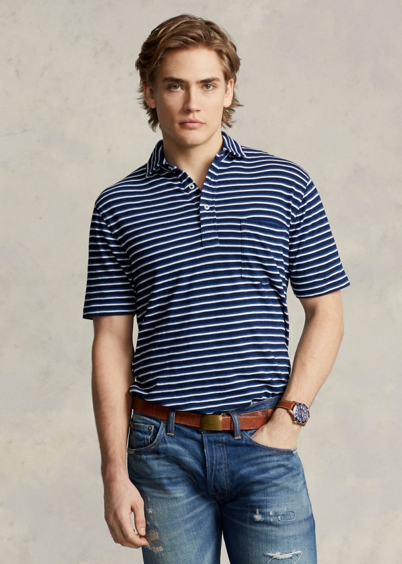 Camisa Polo Classic Fit A Rayas Jersey Hombre Multicolor | AHUI28341 - vista 1