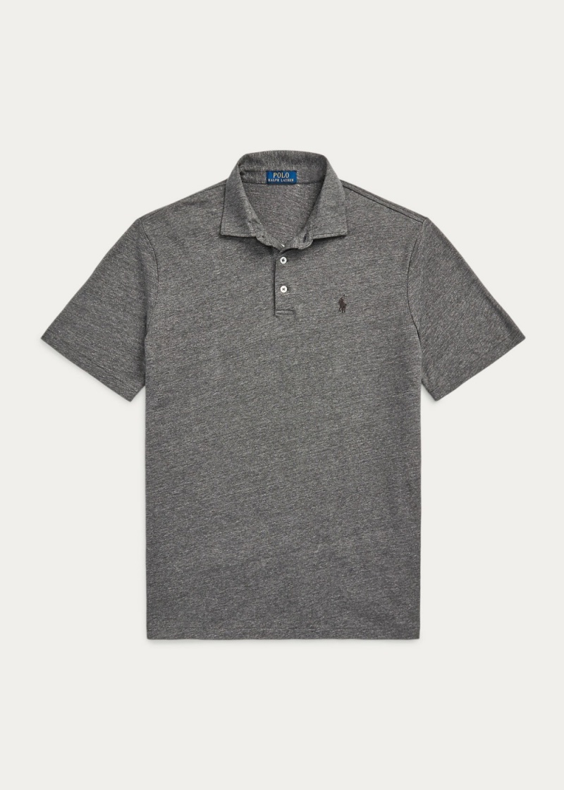 Camisa Polo Classic Fit Algodon-Linen Mesh Hombre Blancos | GIAL54867 - vista 2