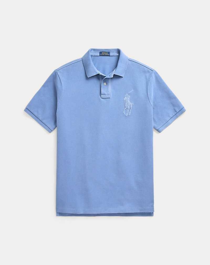 Camisa Polo Ralph Lauren Classic Fit Big Pony Mesh Hombre Azules | OSTGFKI-12 - vista 2