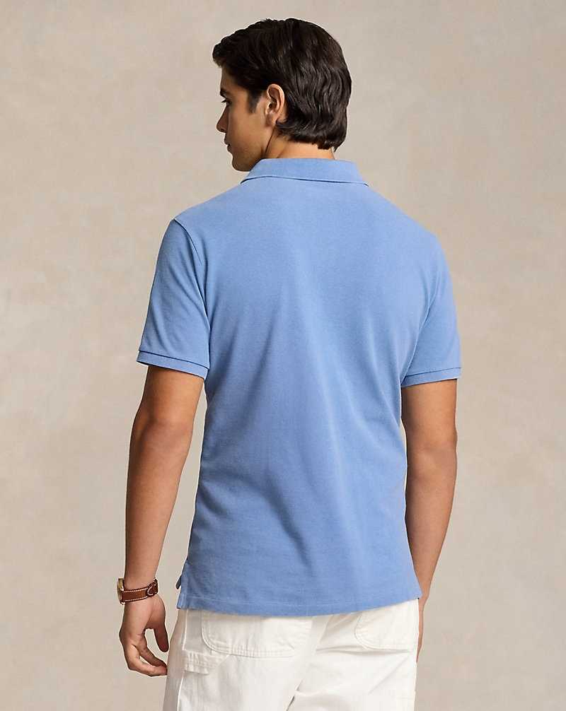 Camisa Polo Ralph Lauren Classic Fit Big Pony Mesh Hombre Azules | OSTGFKI-12 - vista 4