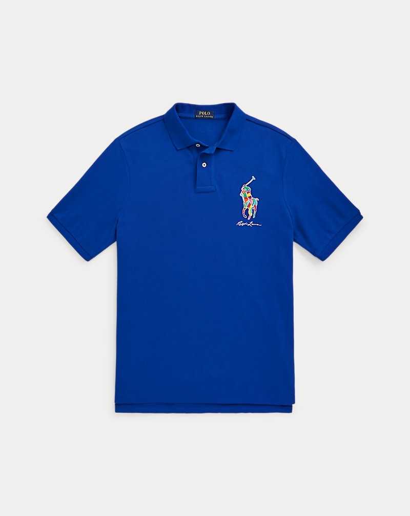 Camisa Polo Ralph Lauren Classic Fit Big Pony Mesh Hombre Sapphire Star | ZVQKPSR-59 - vista 2