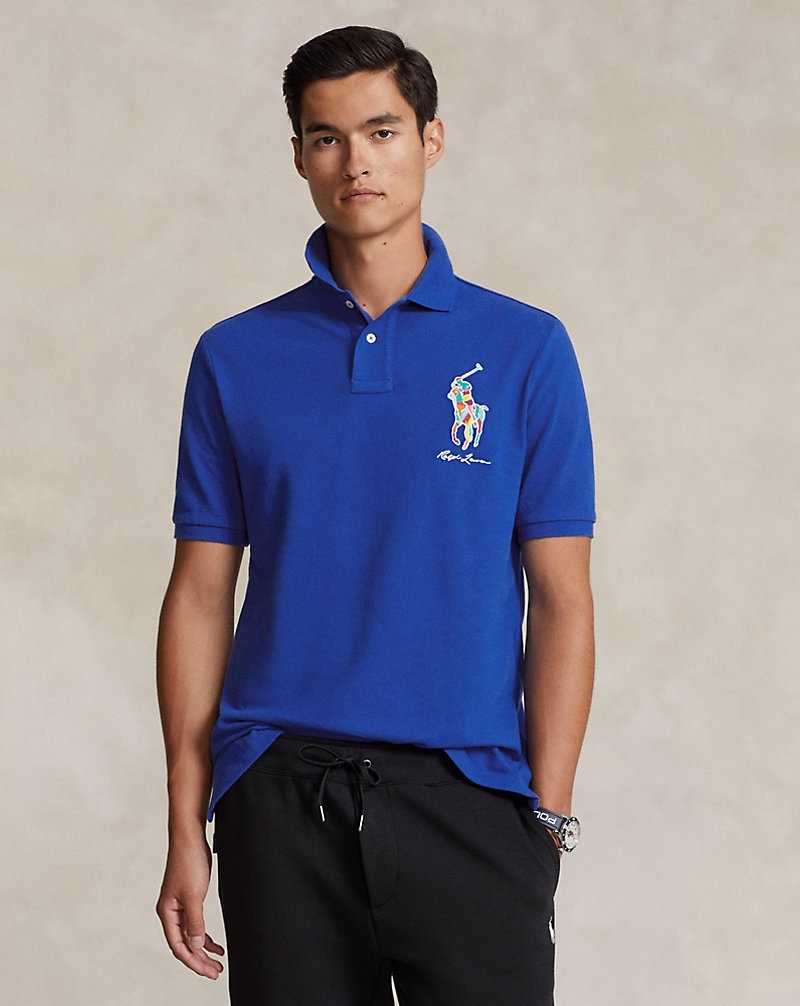 Camisa Polo Ralph Lauren Classic Fit Big Pony Mesh Hombre Sapphire Star | ZVQKPSR-59 - vista 1