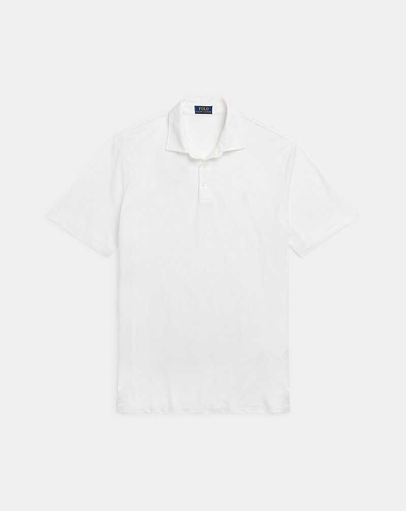 Camisa Polo Ralph Lauren Classic Fit Cotton-Linen Mesh Hombre White/White | UCOXPZT-79 - vista 2