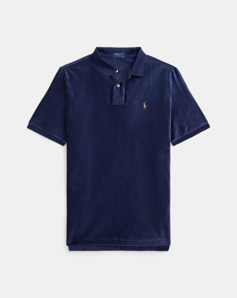 Camisa Polo Ralph Lauren Classic Fit Knit Corduroy Hombre Azul Marino | LPYOTDR-92 - vista 2