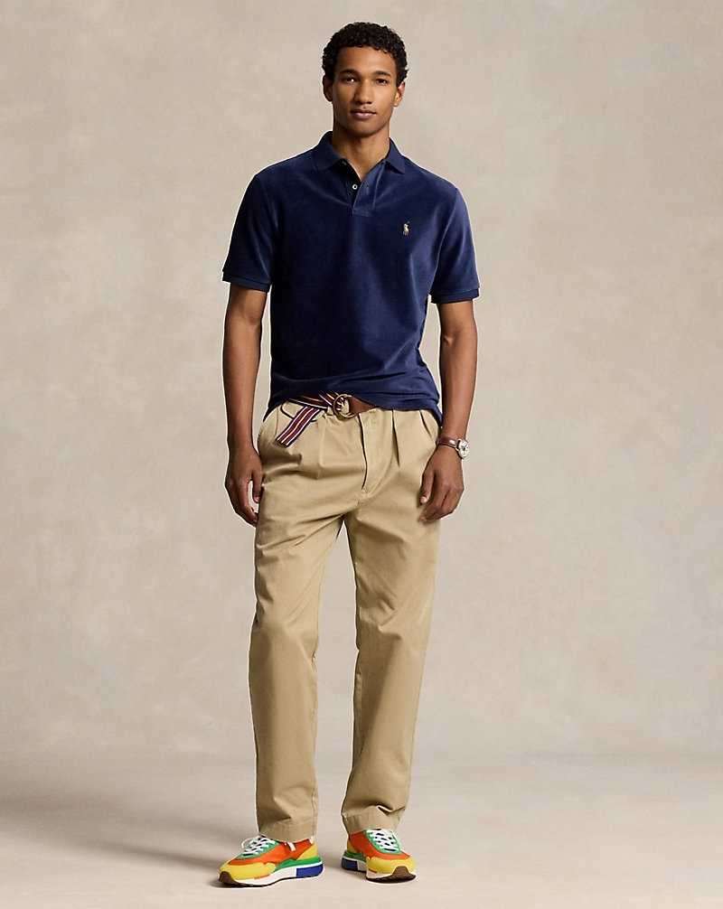 Camisa Polo Ralph Lauren Classic Fit Knit Corduroy Hombre Azul Marino | LPYOTDR-92 - vista 3