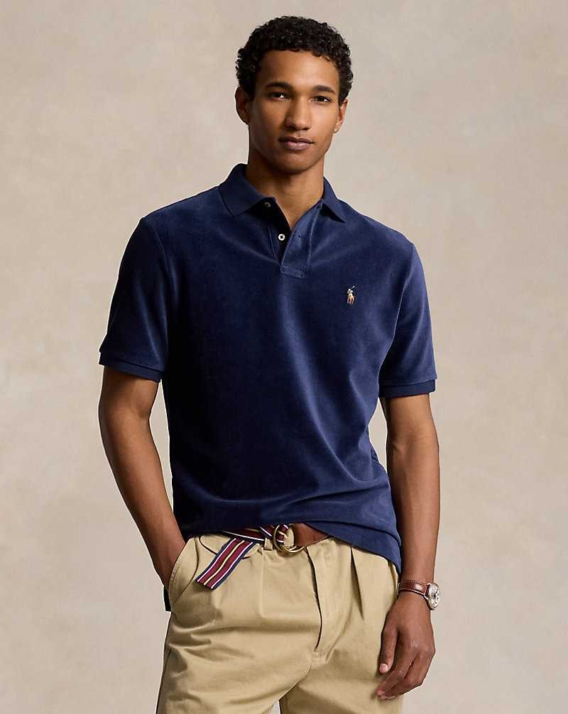 Camisa Polo Ralph Lauren Classic Fit Knit Corduroy Hombre Azul Marino | LPYOTDR-92 - vista 1