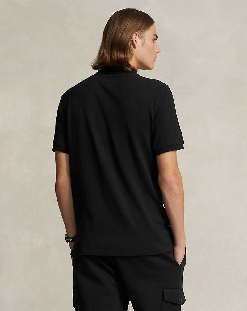 Camisa Polo Ralph Lauren Classic Fit Logo Mesh Hombre Negros | ZRIQHOV-04 - vista 4