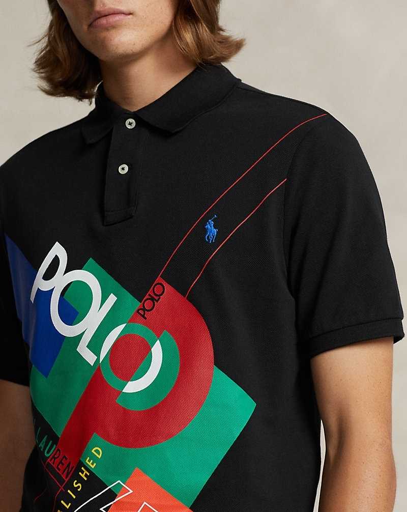 Camisa Polo Ralph Lauren Classic Fit Logo Mesh Hombre Negros | ZRIQHOV-04 - vista 5