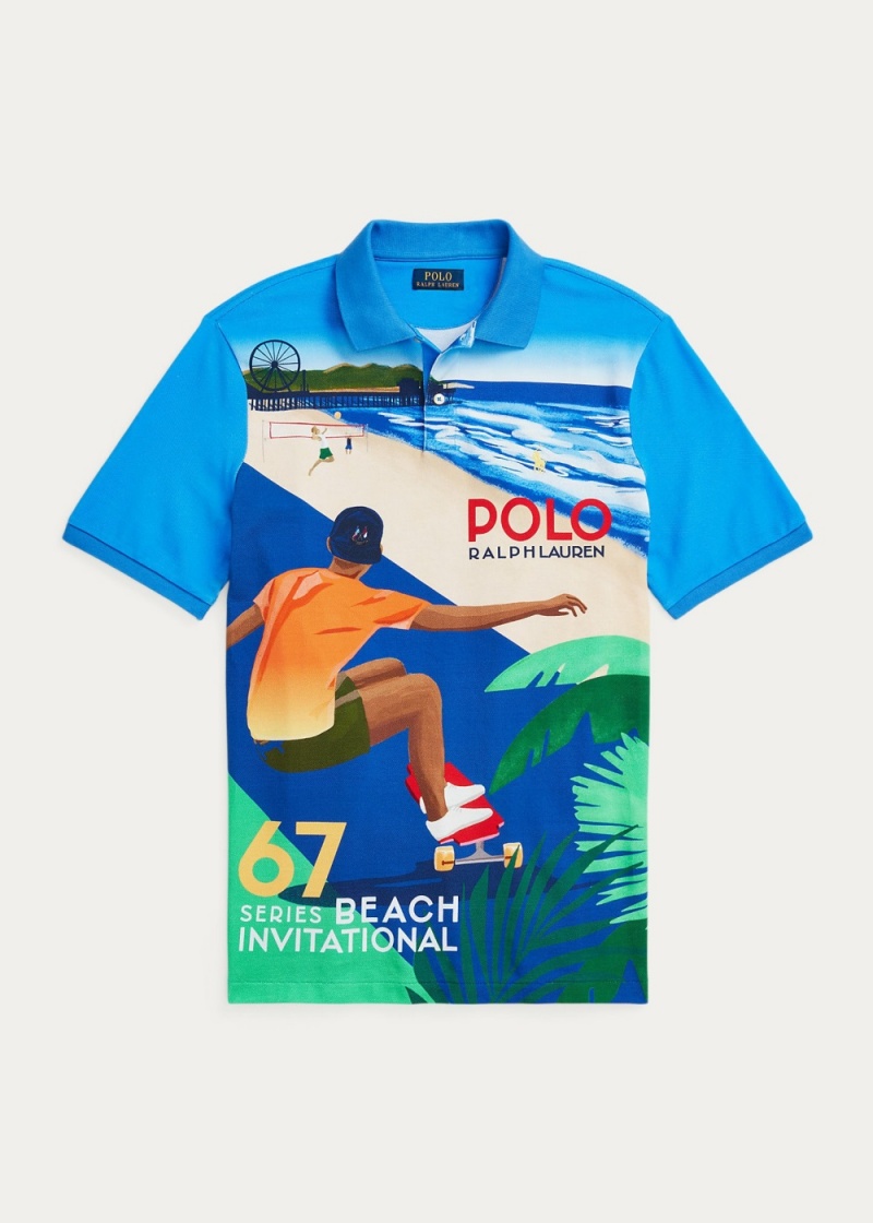 Camisa Polo Classic Fit Longboard Mesh Hombre Blancos | NUCI30968 - vista 4