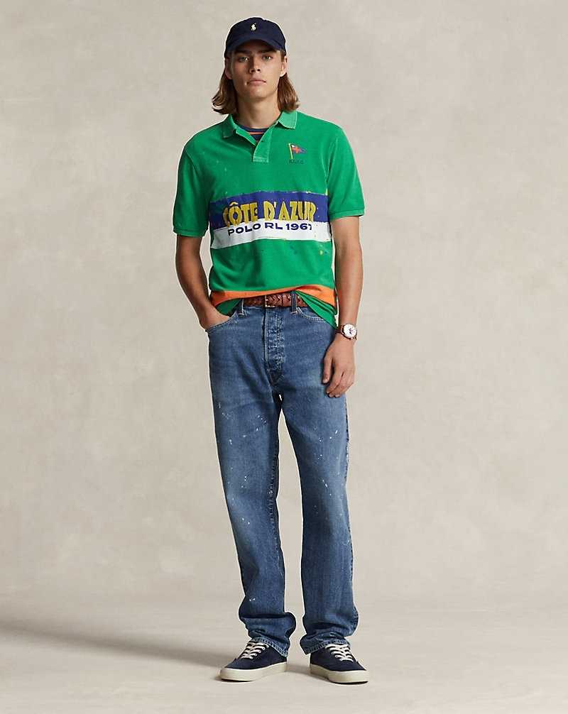 Camisa Polo Ralph Lauren Classic Fit Mesh Graphic Hombre Stem Multi | JNVBTSD-79 - vista 3