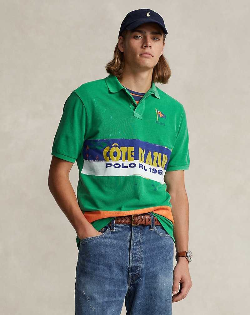 Camisa Polo Ralph Lauren Classic Fit Mesh Graphic Hombre Stem Multi | JNVBTSD-79 - vista 1