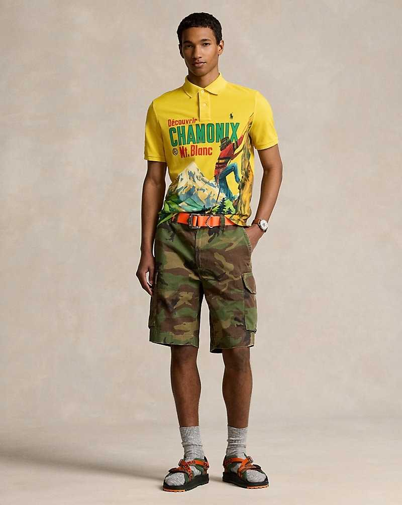 Camisa Polo Ralph Lauren Classic Fit Mesh Graphic Hombre Amarillos | BEWUYCM-62 - vista 3