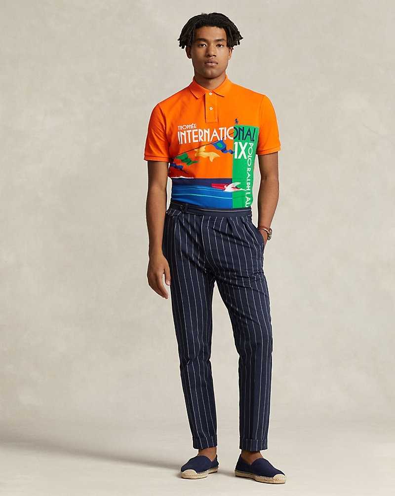 Camisa Polo Ralph Lauren Classic Fit Mesh Graphic Hombre Naranjas | SYGMOCE-70 - vista 3