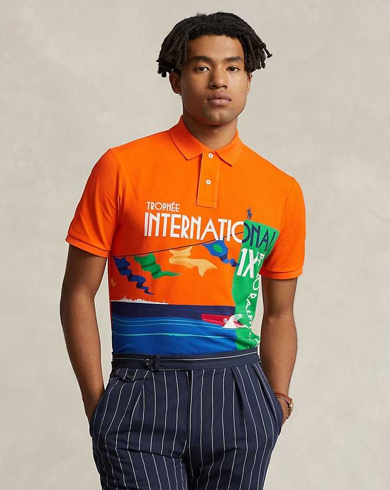 Camisa Polo Ralph Lauren Classic Fit Mesh Graphic Hombre Naranjas | SYGMOCE-70 - vista 1