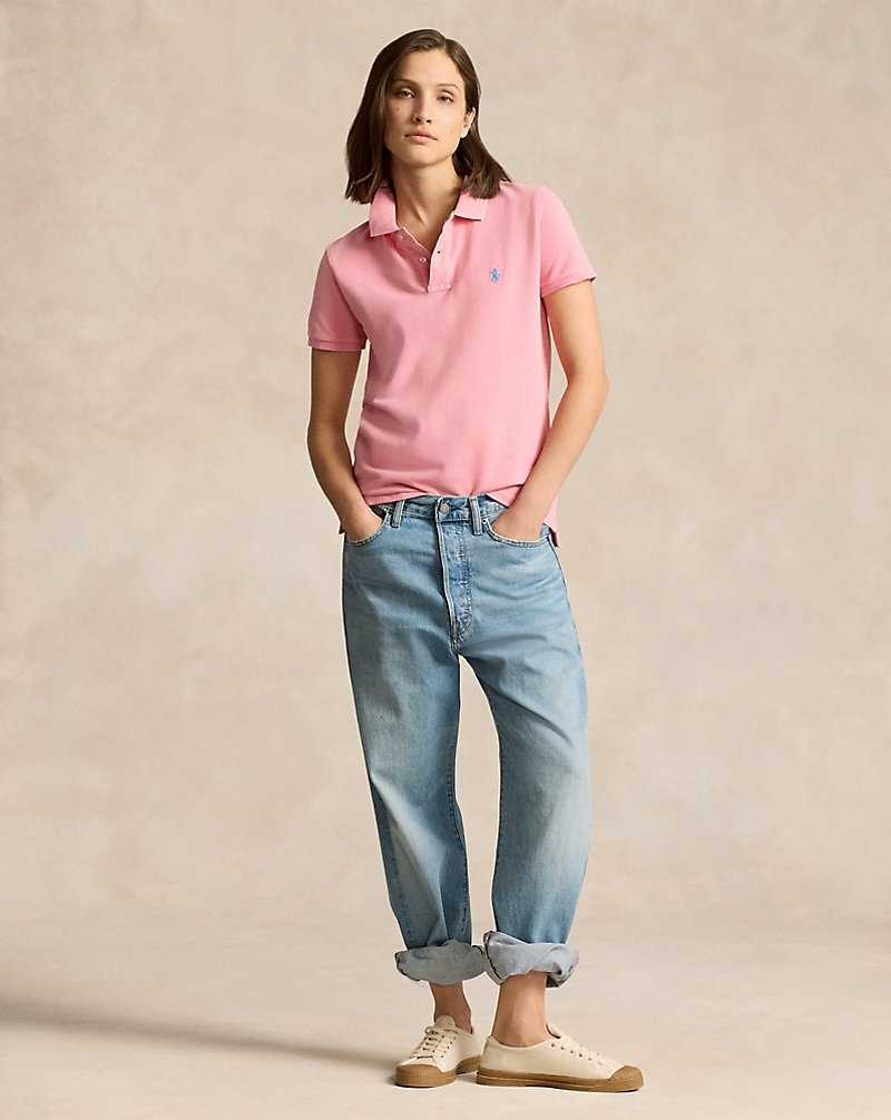 Camisa Polo Ralph Lauren Classic Fit Mesh Mujer Rosas | OLSNFKX-30 - vista 3