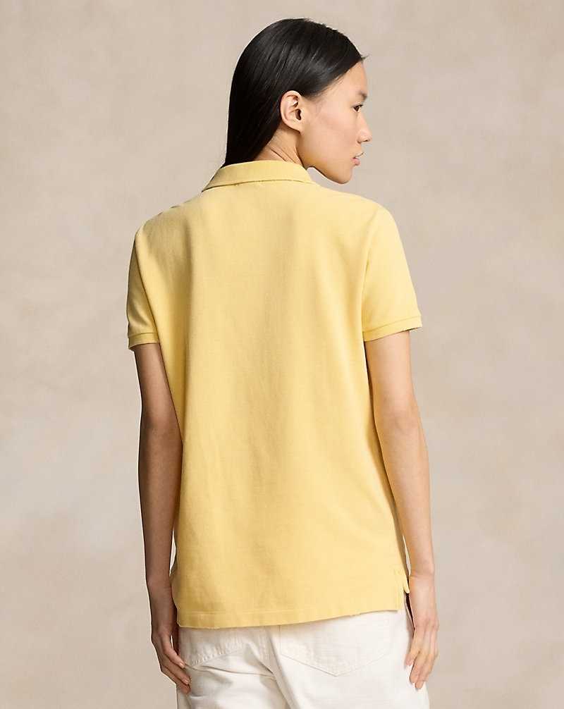Camisa Polo Ralph Lauren Classic Fit Mesh Mujer Amarillos | WOMYINP-69 - vista 4