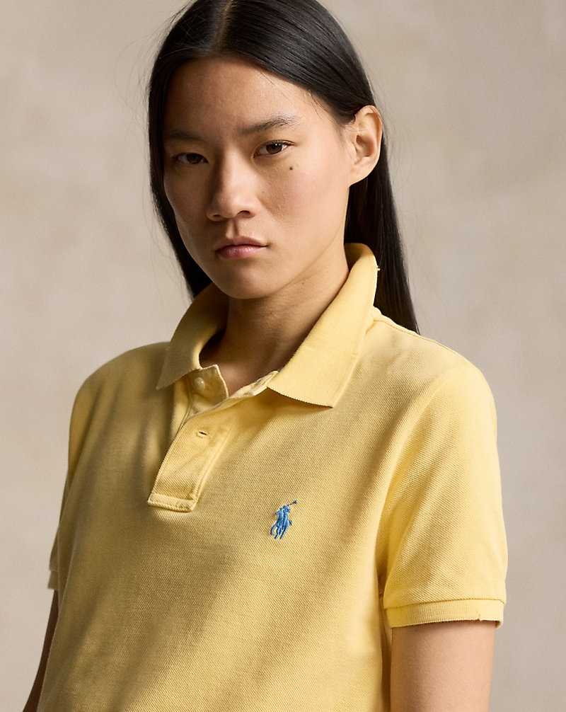 Camisa Polo Ralph Lauren Classic Fit Mesh Mujer Amarillos | WOMYINP-69 - vista 5
