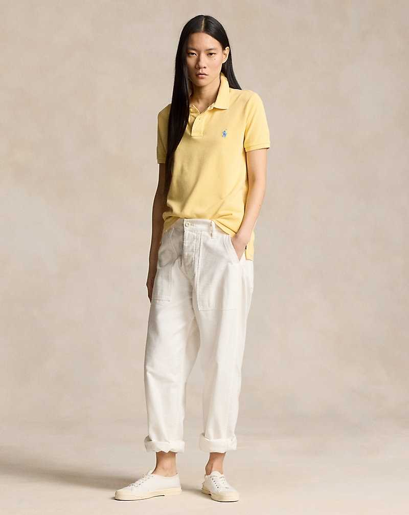 Camisa Polo Ralph Lauren Classic Fit Mesh Mujer Amarillos | WOMYINP-69 - vista 1