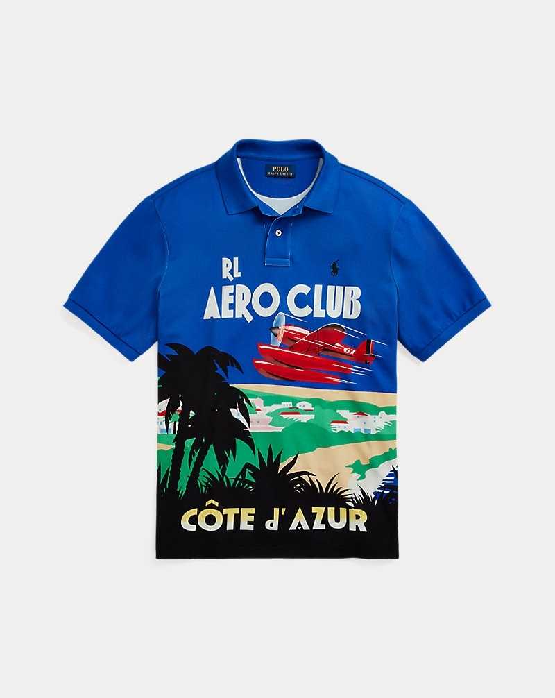 Camisa Polo Ralph Lauren Classic Fit Mesh Graphic Hombre Sapphire Star Multi | BKQXYIT-90 - vista 2