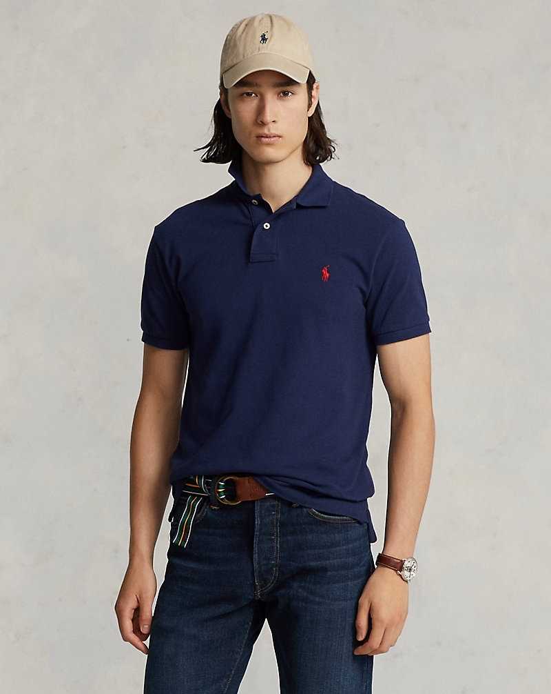 Camisa Polo Ralph Lauren Classic Fit Mesh Hombre Navy/Red | TZWEUPD-60 - vista 1