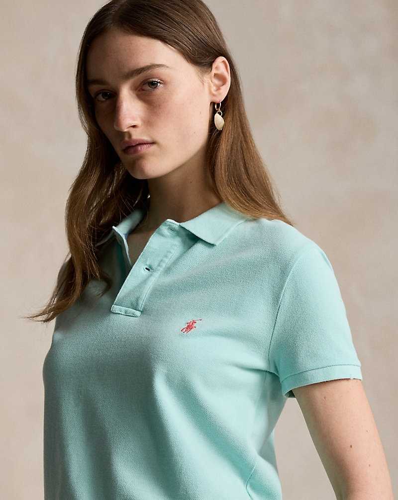 Camisa Polo Ralph Lauren Classic Fit Mesh Mujer Verdes | HDGCNRO-16 - vista 5
