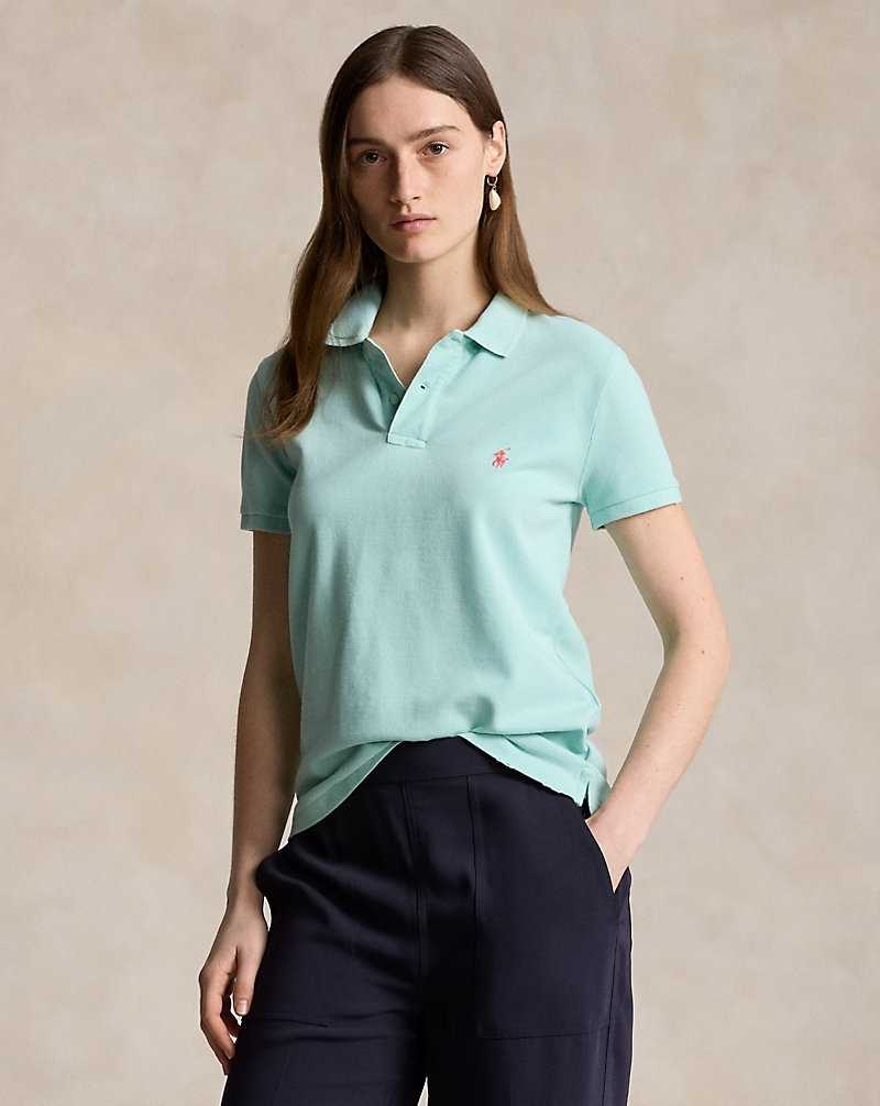 Camisa Polo Ralph Lauren Classic Fit Mesh Mujer Verdes | HDGCNRO-16 - vista 1