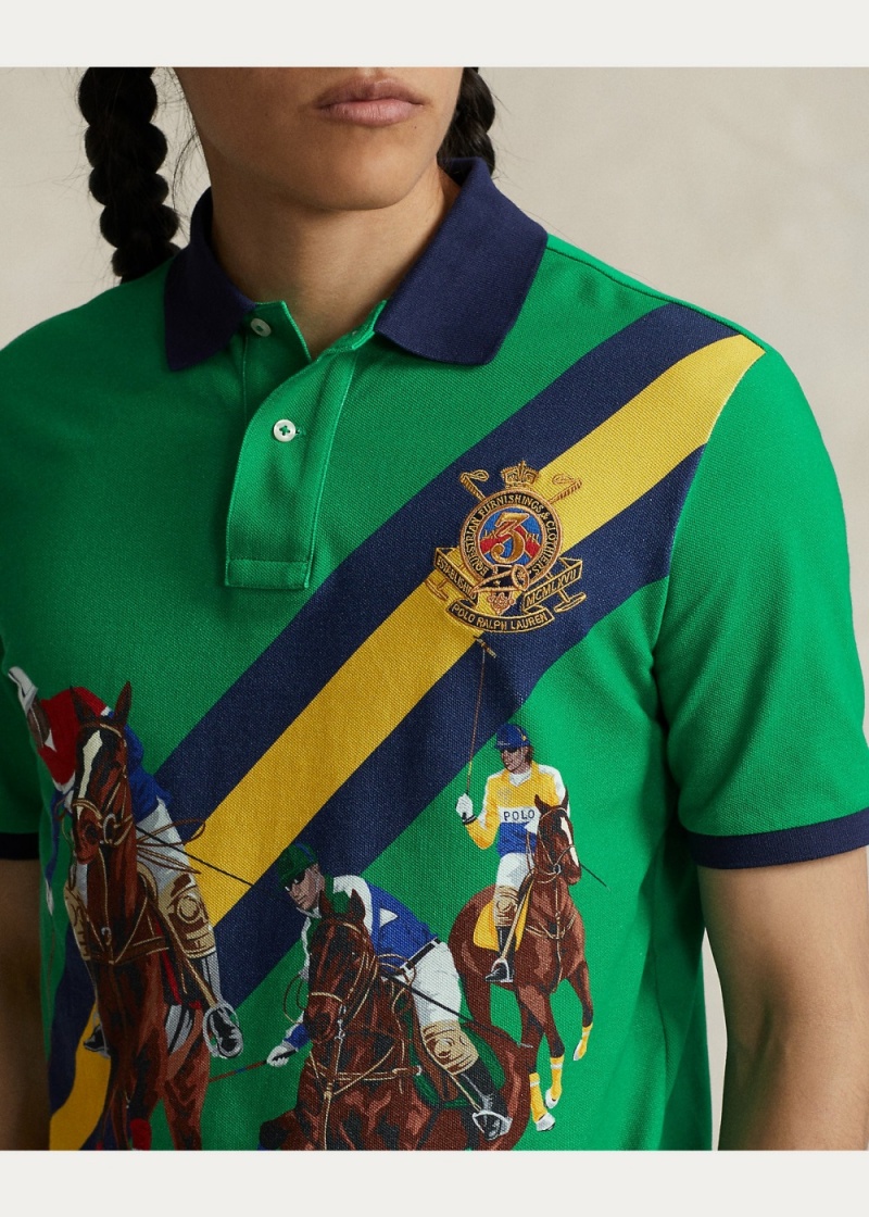 Camisa Polo Classic Fit Polo Match-Print Hombre Beige | TWNH49367 - vista 2