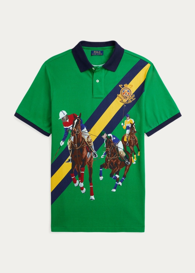 Camisa Polo Classic Fit Polo Match-Print Hombre Beige | TWNH49367 - vista 4