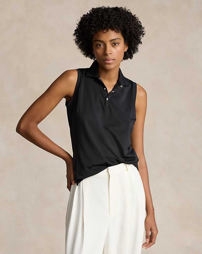 Camisa Polo Ralph Lauren Classic Fit Sleeveless Tour Mujer Negros | BFXNCIR-68 - vista 1