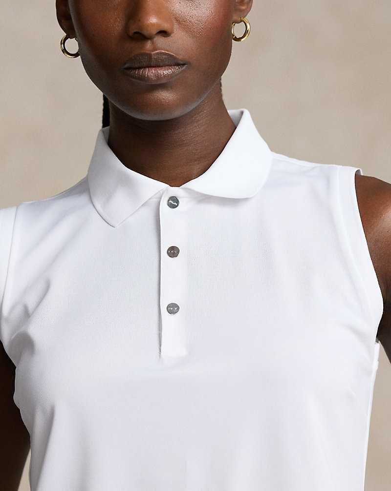 Camisa Polo Ralph Lauren Classic Fit Sleeveless Tour Mujer Blancos | WSPCNEZ-13 - vista 5