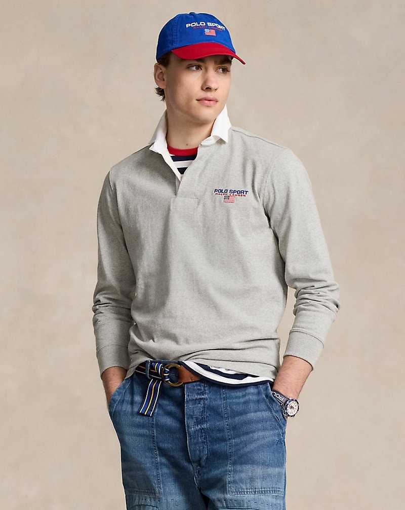 Camisa Polo Ralph Lauren Classic Fit Sport Rugby Hombre Andover Heather | VRBYFMC-70 - vista 3
