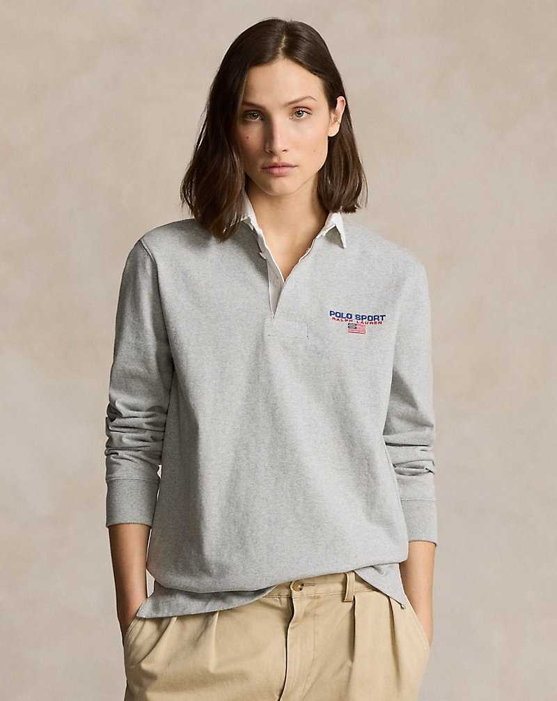 Camisa Polo Ralph Lauren Classic Fit Sport Rugby Hombre Andover Heather | VRBYFMC-70 - vista 5