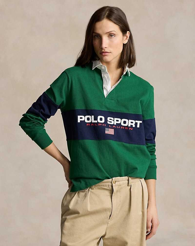 Camisa Polo Ralph Lauren Classic Fit Sport Rugby Hombre Azul Marino | MVDWXBH-97 - vista 5