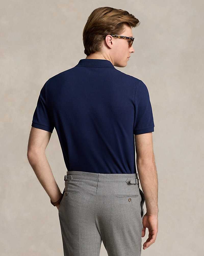 Camisa Polo Ralph Lauren Classic Fit Stretch Mesh Hombre Azul Marino | DCPLOQU-02 - vista 4