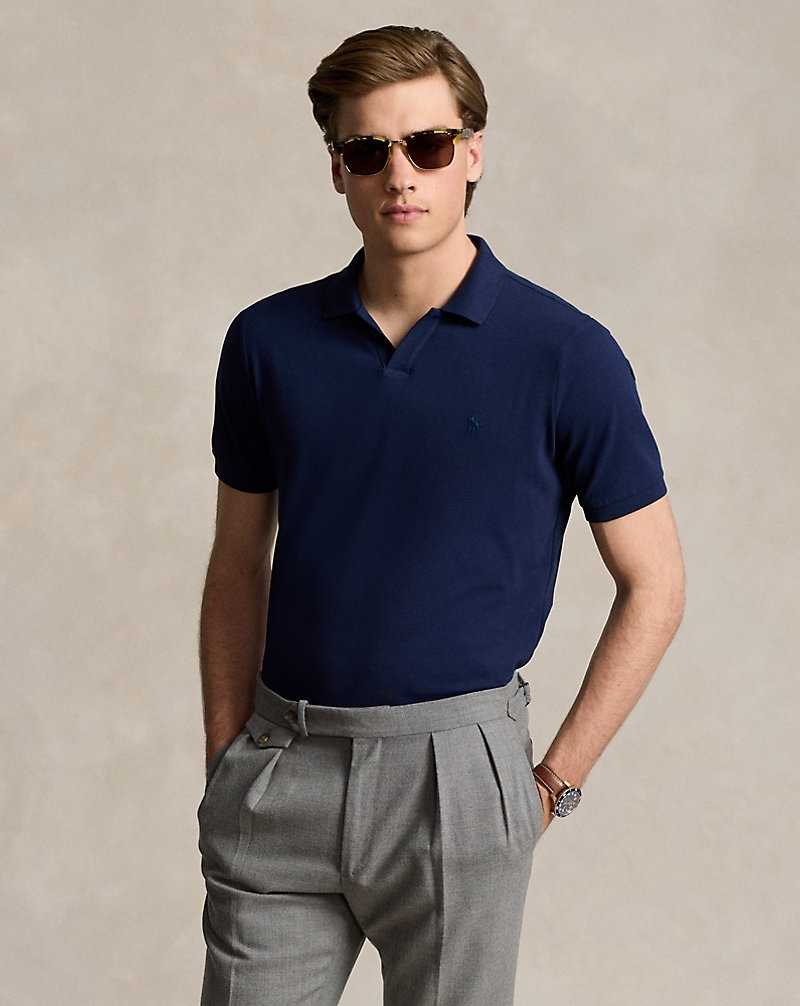 Camisa Polo Ralph Lauren Classic Fit Stretch Mesh Hombre Azul Marino | DCPLOQU-02 - vista 1