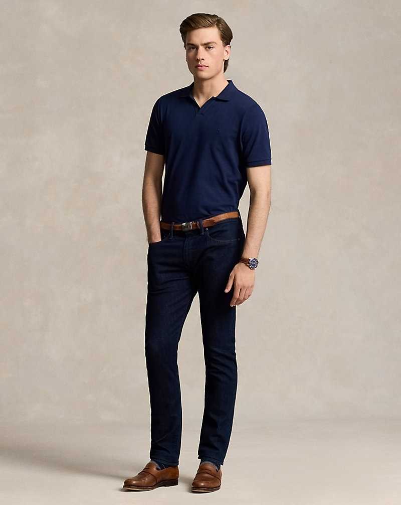 Camisa Polo Ralph Lauren Classic Fit Stretch Mesh Hombre Azul Marino | MRATZLE-60 - vista 3