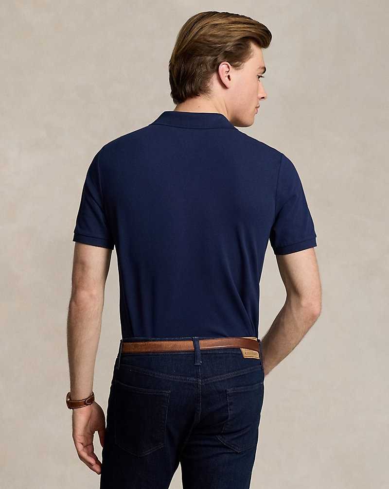 Camisa Polo Ralph Lauren Classic Fit Stretch Mesh Hombre Azul Marino | MRATZLE-60 - vista 4