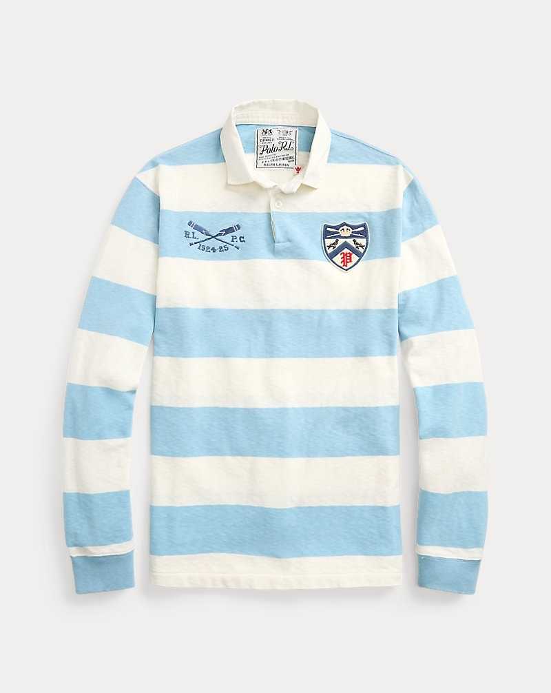 Camisa Polo Ralph Lauren Classic Fit Striped Jersey Rugby Hombre Powder Blue/Nevis | SHFZMEY-48 - vista 2