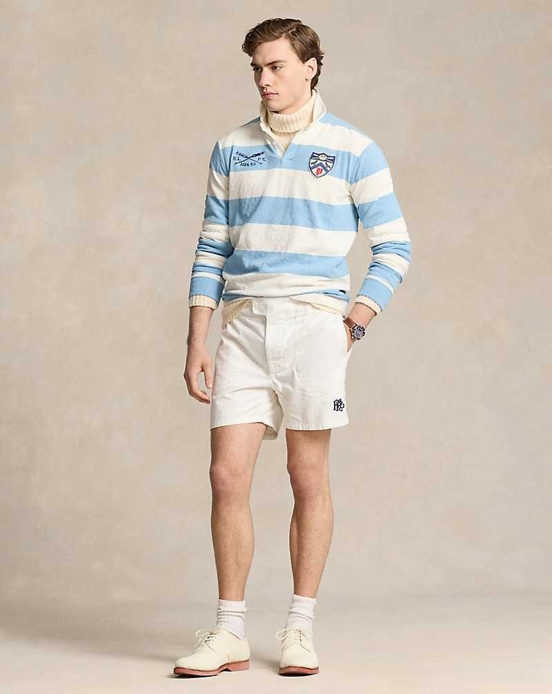 Camisa Polo Ralph Lauren Classic Fit Striped Jersey Rugby Hombre Powder Blue/Nevis | SHFZMEY-48 - vista 3