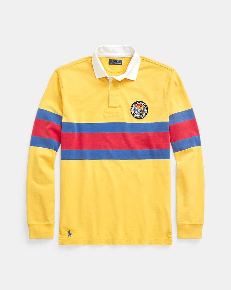 Camisa Polo Ralph Lauren Classic Fit Striped Jersey Rugby Hombre Amarillos | OPRSYNG-86 - vista 2