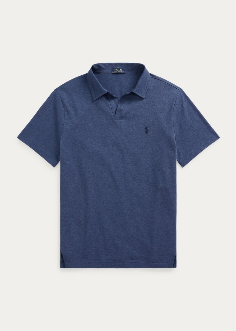 Camisa Polo Classic Fit Stretch Mesh Hombre Azul Marino | SNJX16247 - vista 2