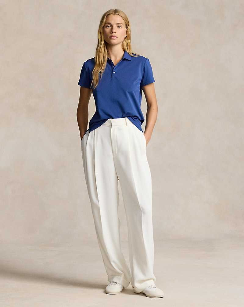 Camisa Polo Ralph Lauren Classic Fit Tour Mujer Azul Rey | YWVZTPB-41 - vista 3