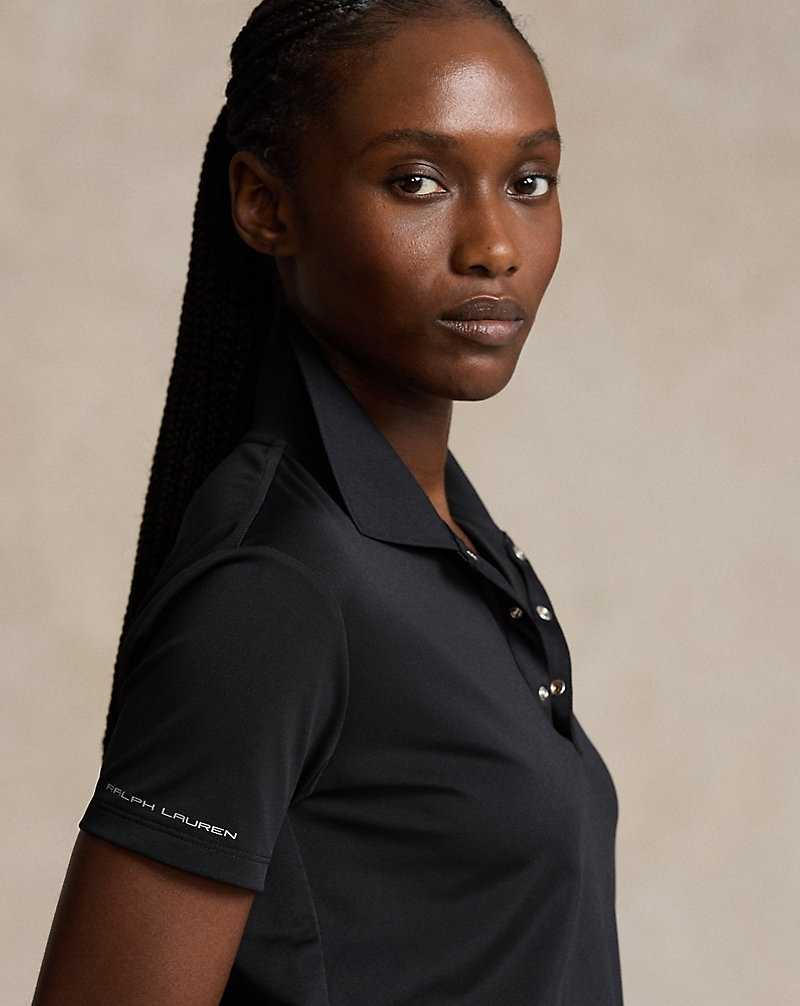 Camisa Polo Ralph Lauren Classic Fit Tour Mujer Negros | DQIXSVK-21 - vista 5