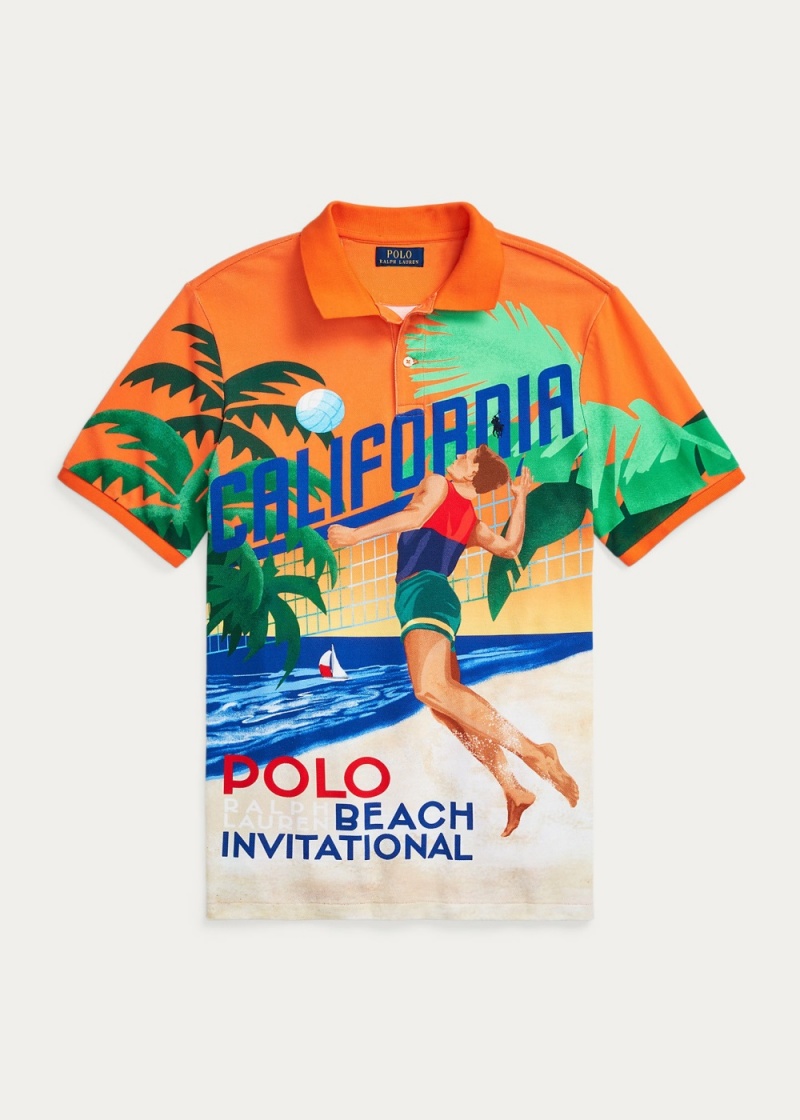 Camisa Polo Classic Fit Volleyball Mesh Hombre Blancos | IFQY19583 - vista 2
