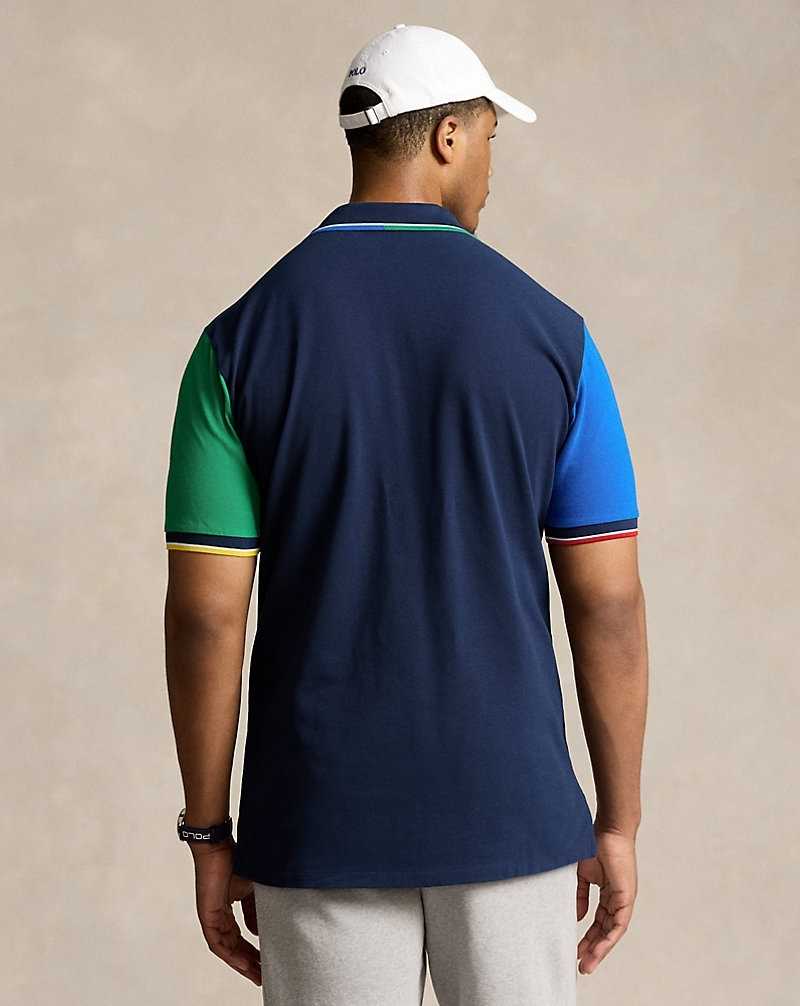 Camisa Polo Ralph Lauren Colour-Blocked Mesh Hombre Azul Marino | RLMPDFT-01 - vista 4