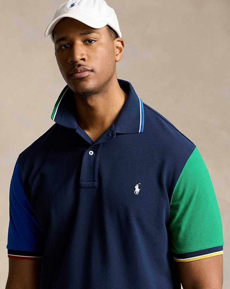 Camisa Polo Ralph Lauren Colour-Blocked Mesh Hombre Azul Marino | RLMPDFT-01 - vista 5